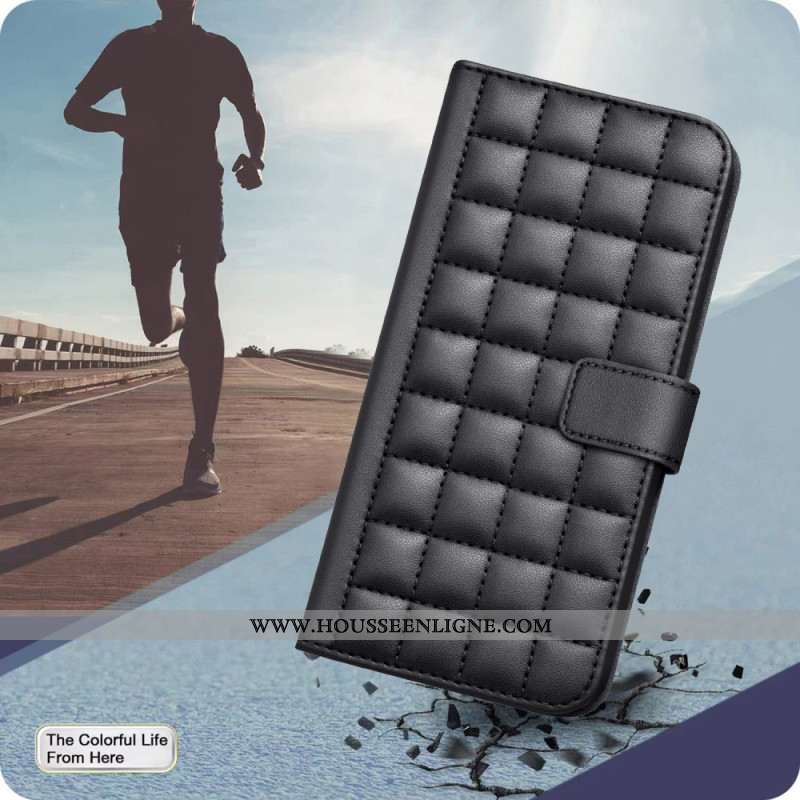 Housse Xiaomi Redmi Note 14 Pro Plus 5G / 14 Pro 5G / Poco X7 Matelassée Premium à Lanière