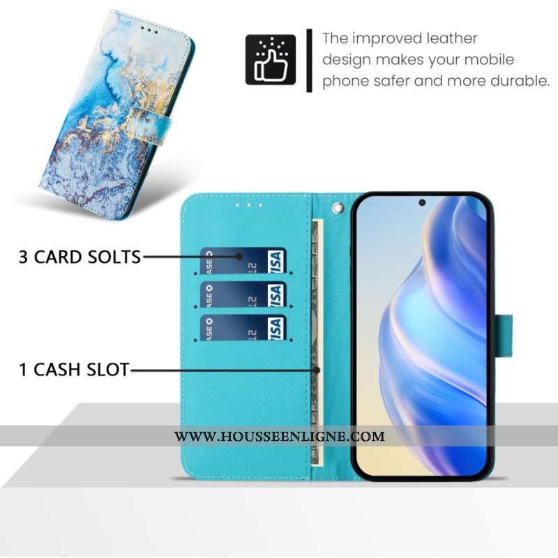 Housse Xiaomi Redmi Note 14 Pro Plus 5G / 14 Pro 5G / Poco X7 Motif Marbre Océanique