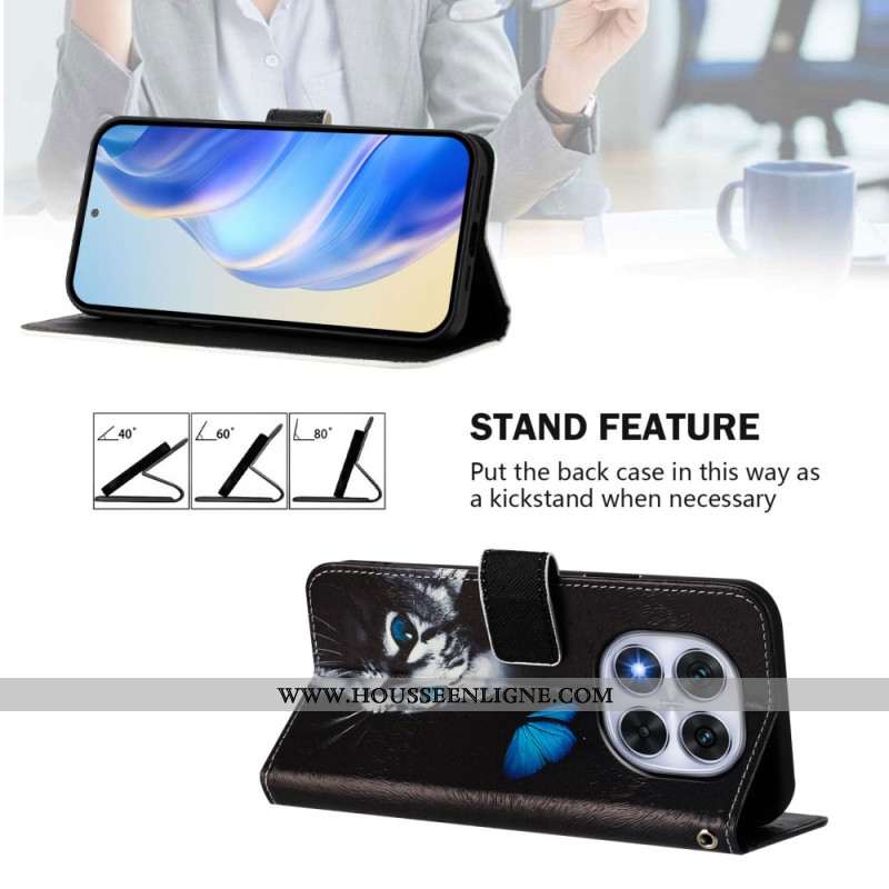 Housse Xiaomi Redmi Note 14 Pro Plus 5G / 14 Pro 5G / Poco X7 Motif Papillon et Chat