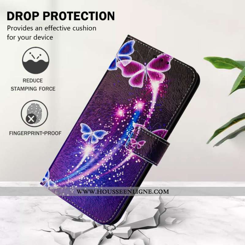 Housse Xiaomi Redmi Note 14 Pro Plus 5G / 14 Pro 5G / Poco X7 Motif Papillons Festifs