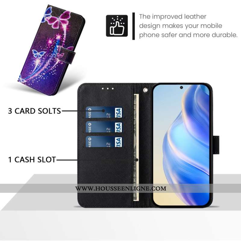 Housse Xiaomi Redmi Note 14 Pro Plus 5G / 14 Pro 5G / Poco X7 Motif Papillons Festifs
