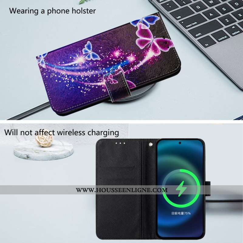 Housse Xiaomi Redmi Note 14 Pro Plus 5G / 14 Pro 5G / Poco X7 Motif Papillons Festifs