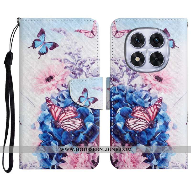 Housse Xiaomi Redmi Note 14 Pro Plus 5G / 14 Pro 5G / Poco X7 Papillons Violet