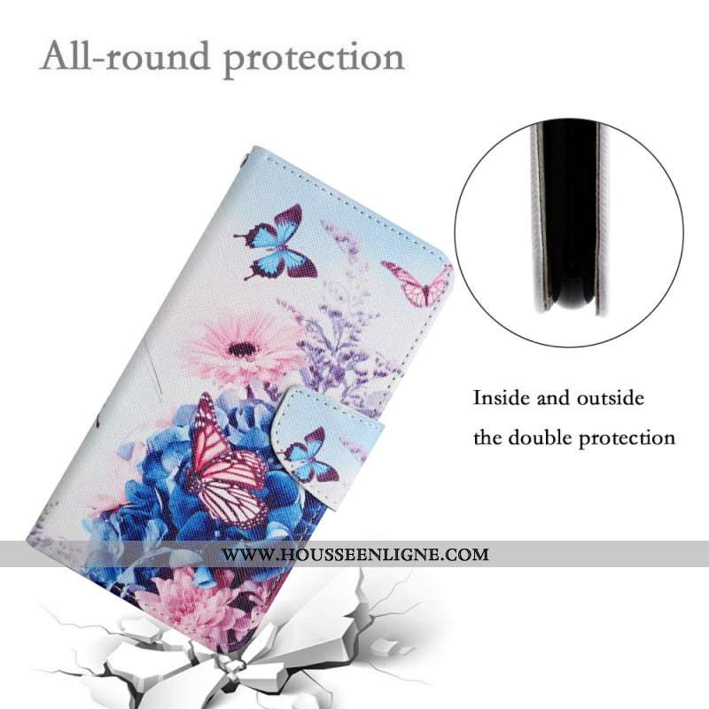 Housse Xiaomi Redmi Note 14 Pro Plus 5G / 14 Pro 5G / Poco X7 Papillons Violet