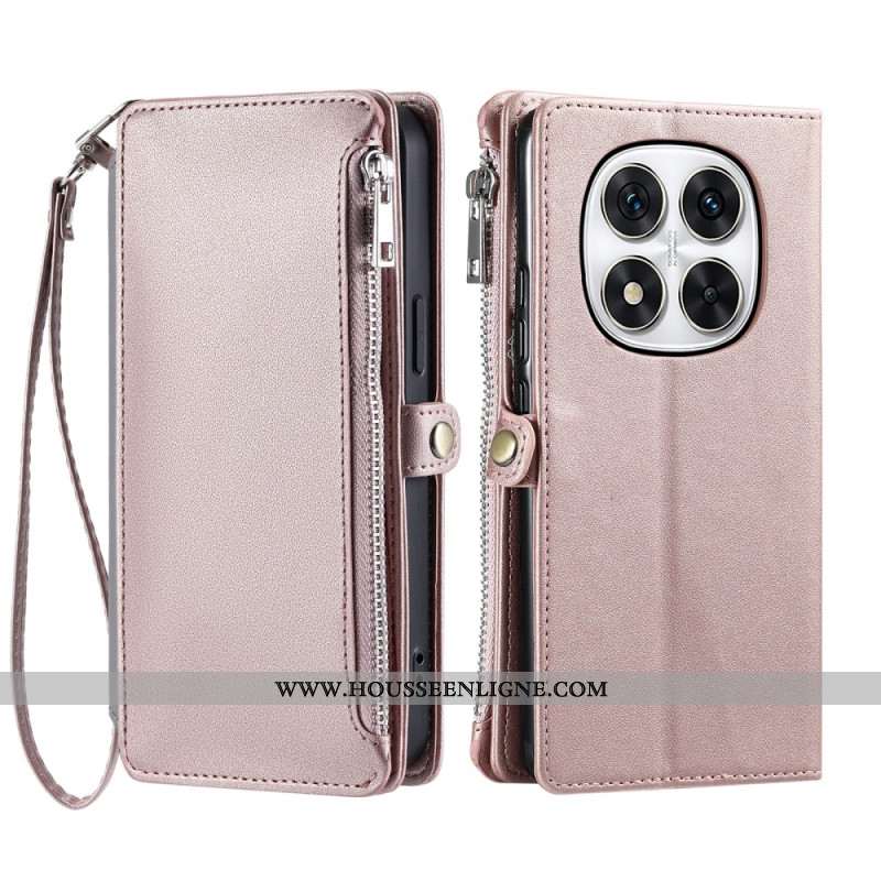 Housse Xiaomi Redmi Note 14 Pro Plus 5G / 14 Pro 5G / Poco X7 Portefeuille et Lanière