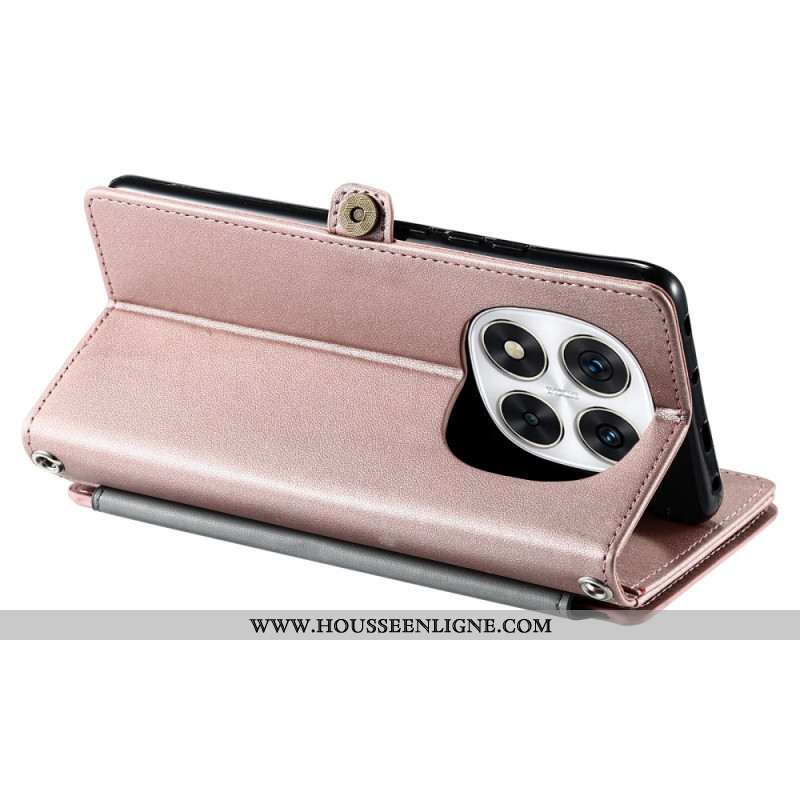 Housse Xiaomi Redmi Note 14 Pro Plus 5G / 14 Pro 5G / Poco X7 Portefeuille et Lanière