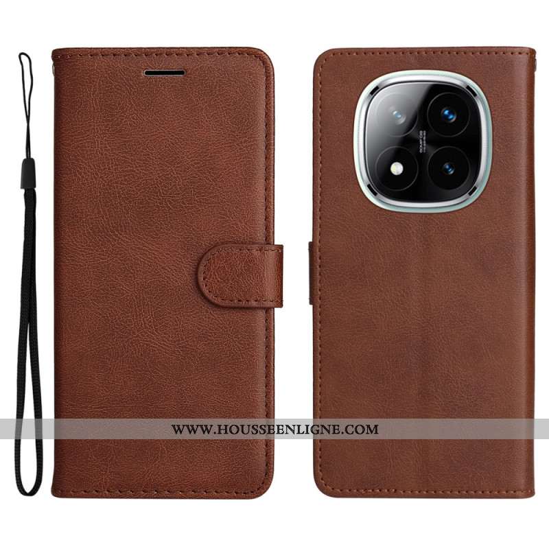 Housse Xiaomi Redmi Note 14 Pro Plus 5G / 14 Pro 5G / Poco X7 Simili Cuir Uni