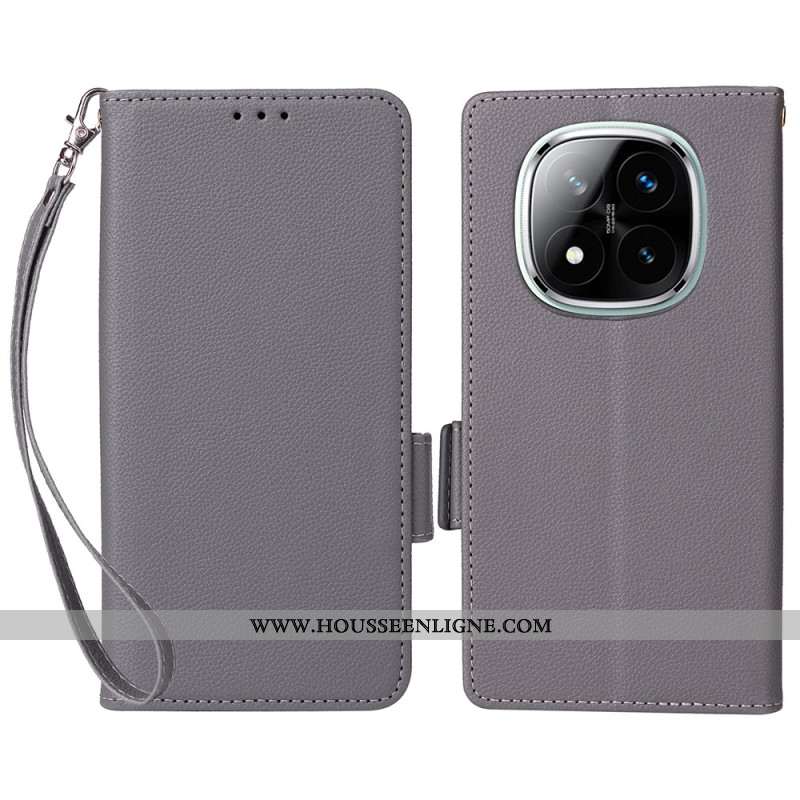 Housse Xiaomi Redmi Note 14 Pro Plus 5G / 14 Pro 5G / Poco X7 Surface Texturée à Lanière