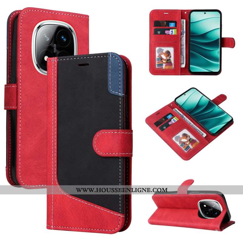 Housse Xiaomi Redmi Note 14 Pro Plus 5G / 14 Pro 5G / Poco X7 Tricolore à Lanière