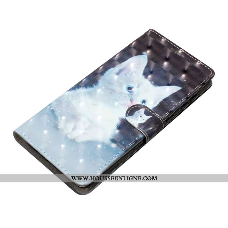 Housse Xiaomi Redmi Note 14 Pro Plus 5G Chat Blanc 3D