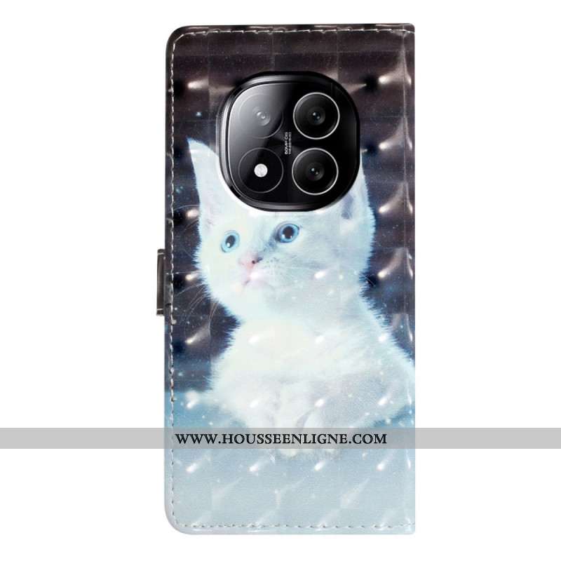 Housse Xiaomi Redmi Note 14 Pro Plus 5G Chat Blanc 3D