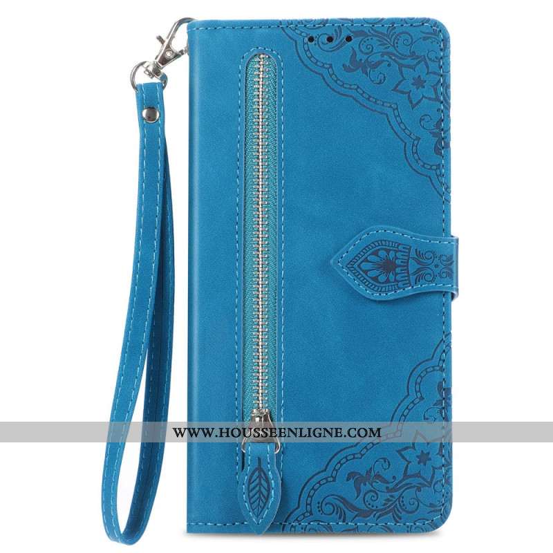 Housse Xiaomi Redmi Note 14 Pro Plus 5G Dentelle avec Poche à Fermeture Éclair