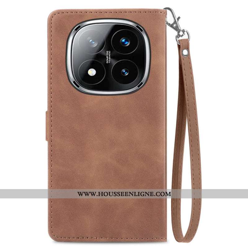 Housse Xiaomi Redmi Note 14 Pro Plus 5G Dentelle avec Poche à Fermeture Éclair