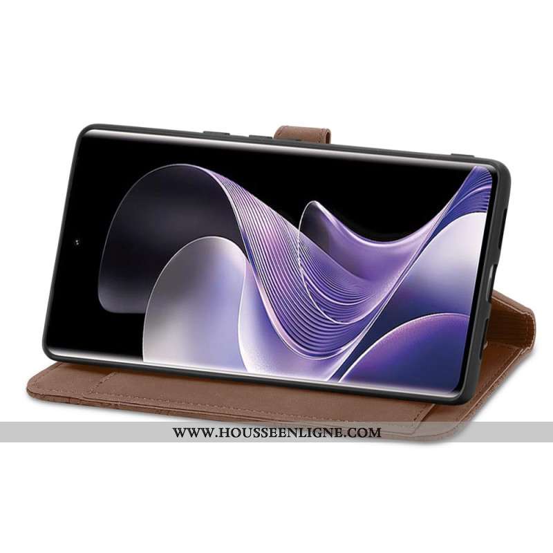 Housse Xiaomi Redmi Note 14 Pro Plus 5G Dentelle avec Poche à Fermeture Éclair