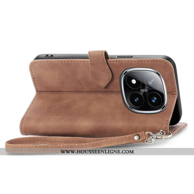 Housse Xiaomi Redmi Note 14 Pro Plus 5G Dentelle avec Poche à Fermeture Éclair