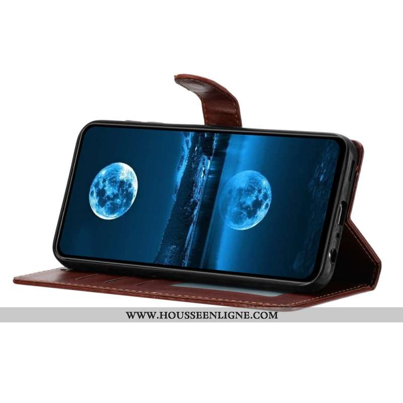 Housse Xiaomi Redmi Note 14 Pro Plus 5G Effet Cuir Uni avec Lanière