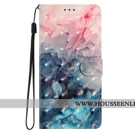 Housse Xiaomi Redmi Note 14 Pro Plus 5G Marbre Rose et Bleu 3D