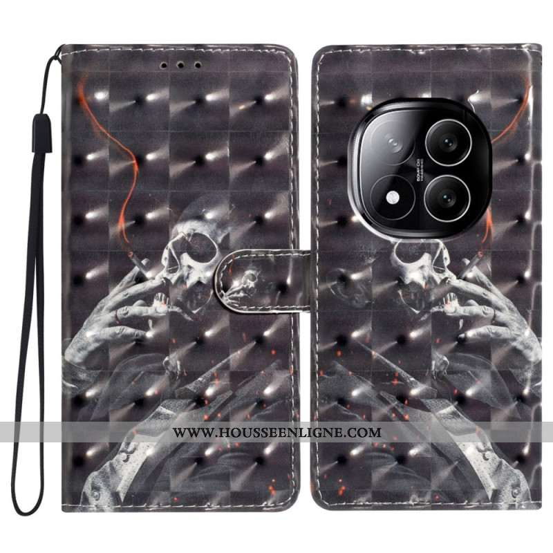 Housse Xiaomi Redmi Note 14 Pro Plus 5G Squelette Fumeur 3D