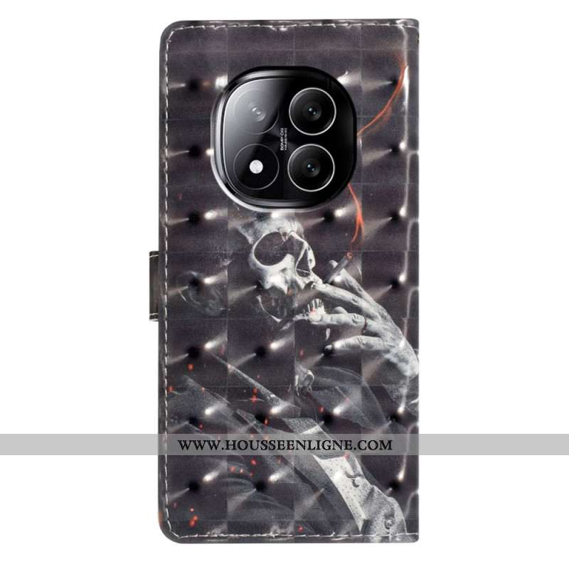 Housse Xiaomi Redmi Note 14 Pro Plus 5G Squelette Fumeur 3D