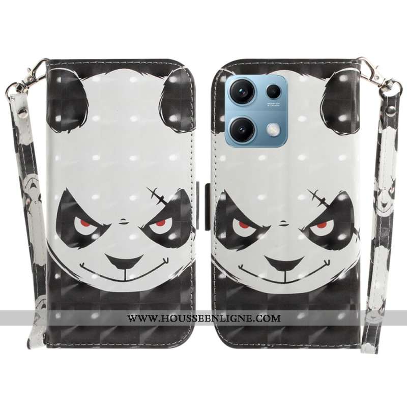 Housse Xiaomi Redmi Note 14S Angry Panda à Lanière