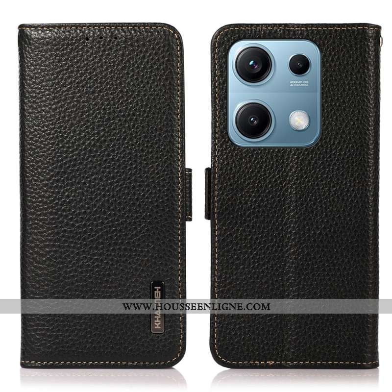 Housse Xiaomi Redmi Note 14S Cuir Litchi KHAZNEH