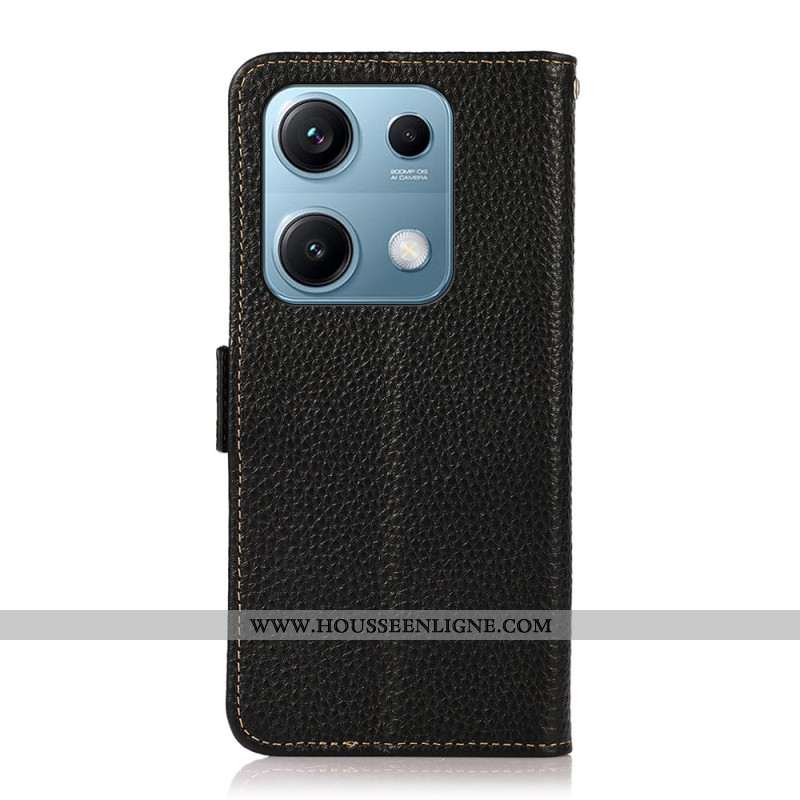 Housse Xiaomi Redmi Note 14S Cuir Litchi KHAZNEH