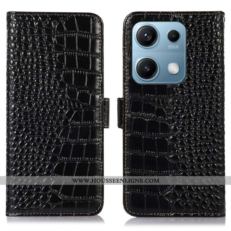 Housse Xiaomi Redmi Note 14S Cuir Texture Crocodile