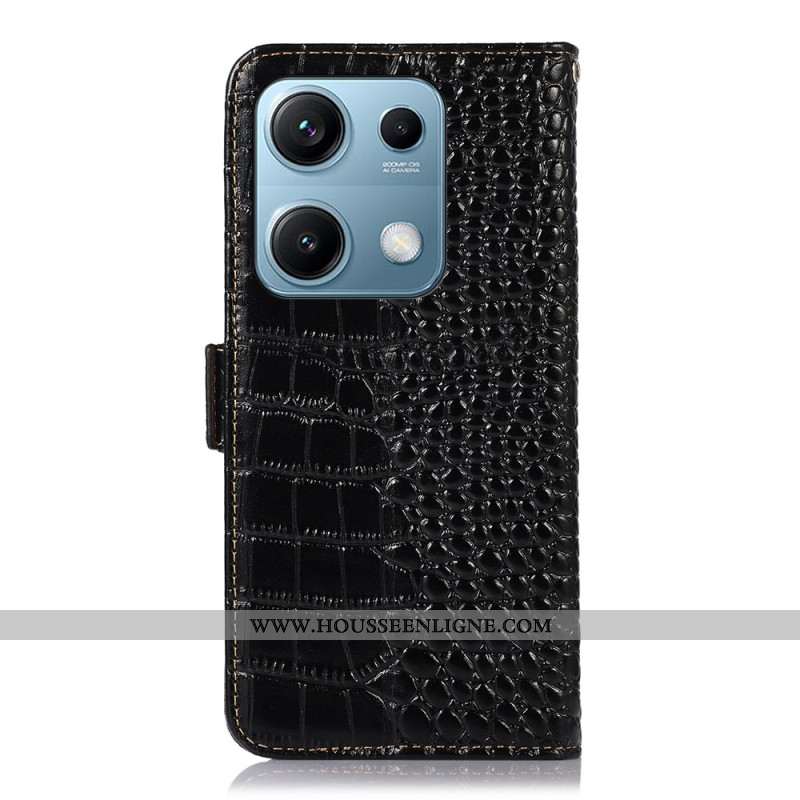 Housse Xiaomi Redmi Note 14S Cuir Texture Crocodile