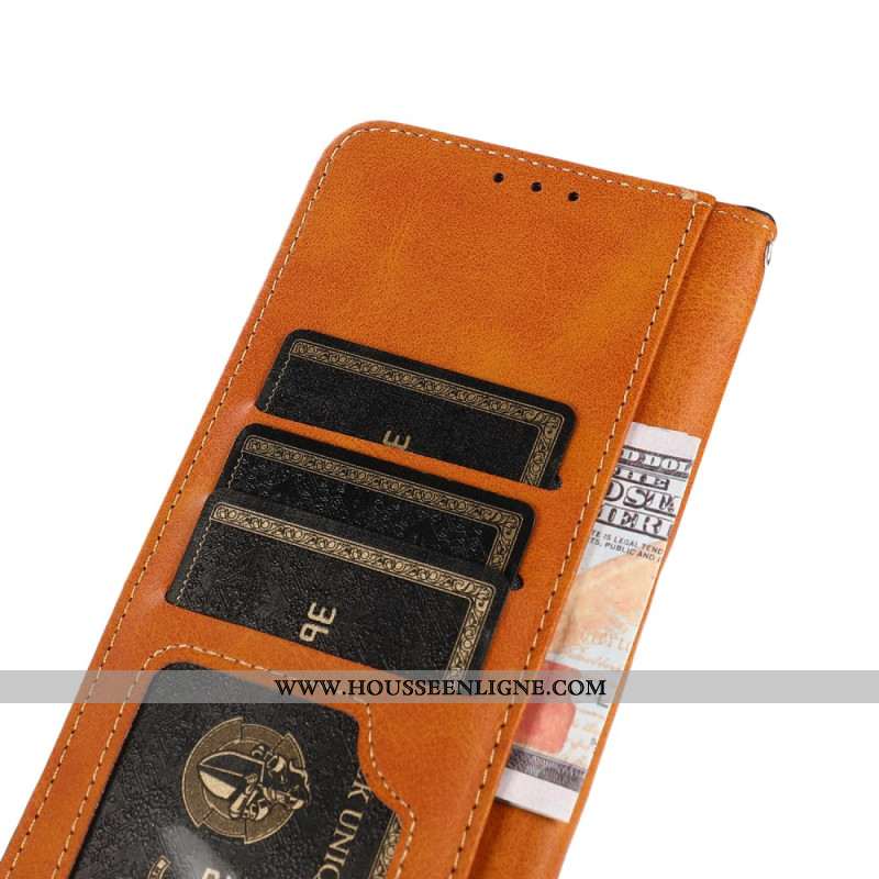 Housse Xiaomi Redmi Note 14S Fermoir Doré KHAZNEH