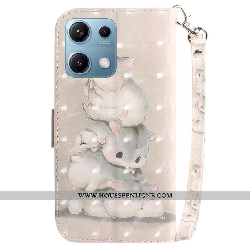Housse Xiaomi Redmi Note 14S Hamsters à Lanière