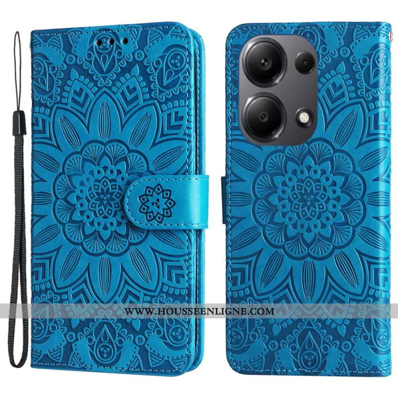Housse Xiaomi Redmi Note 14S / Note 13 Pro 4G / Poco M6 Pro 4G Mandala à Lanière