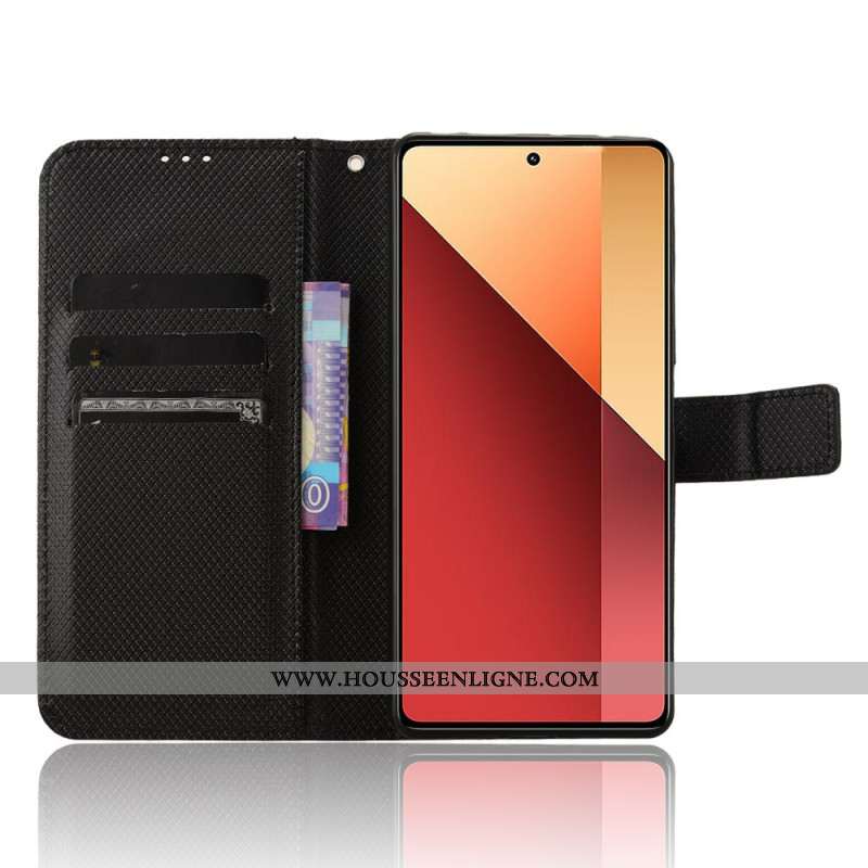 Housse Xiaomi Redmi Note 14S / Note 13 Pro 4G / Poco M6 Pro 4G Simili Cuir Texturé