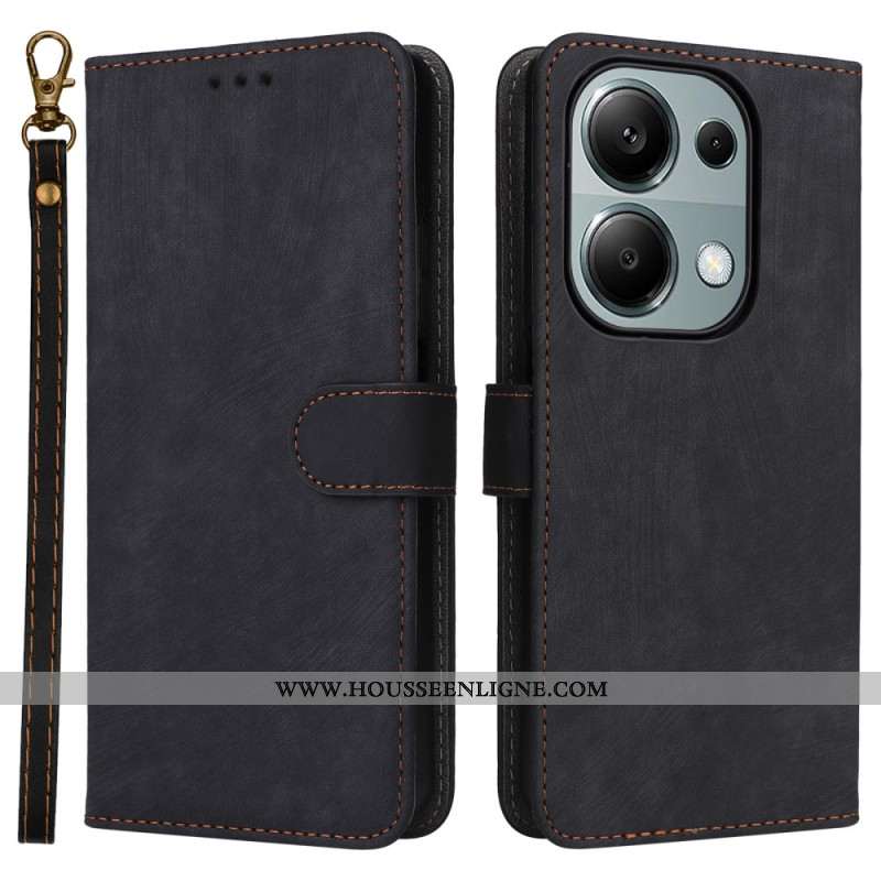 Housse Xiaomi Redmi Note 14S / Note 13 Pro 4G / Poco M6 Pro 4G avec Dragonne et Protection RFID