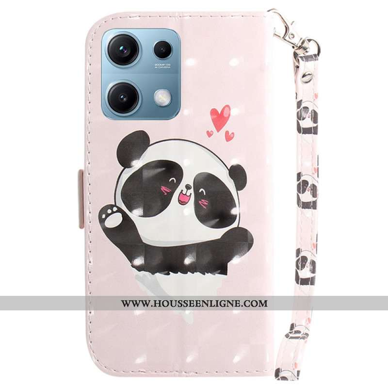 Housse Xiaomi Redmi Note 14S Panda Love à Lanière