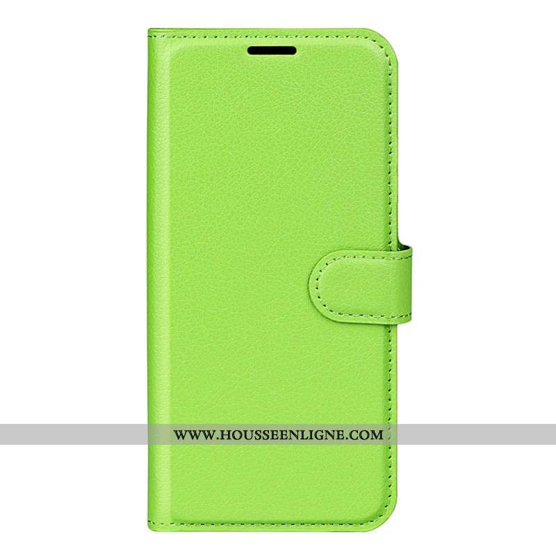 Housse Xiaomi Redmi Note 14S Simili Cuir Litchi Classique