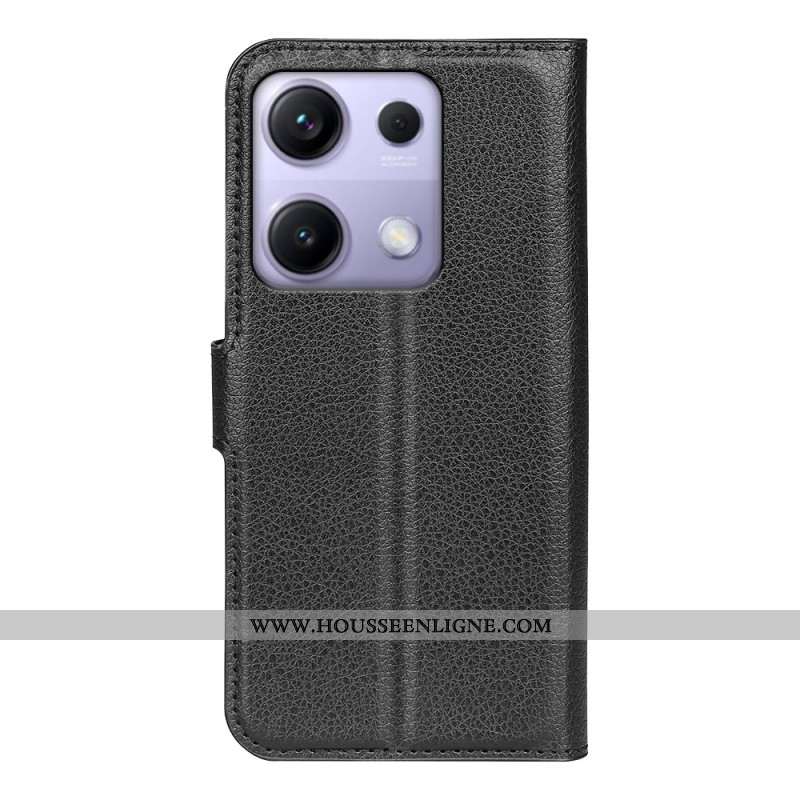 Housse Xiaomi Redmi Note 14S Simili Cuir Litchi Classique