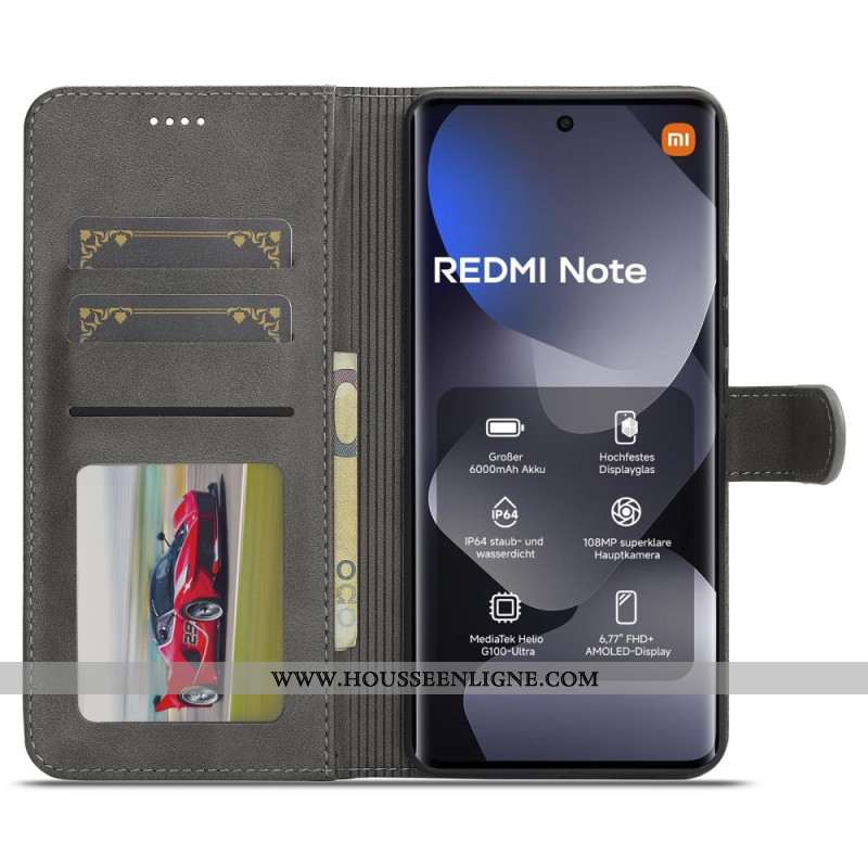 Housse Xiaomi Redmi Note 15 5G / 4G / Poco M8 5G Effet Cuir LC.IMEEKE