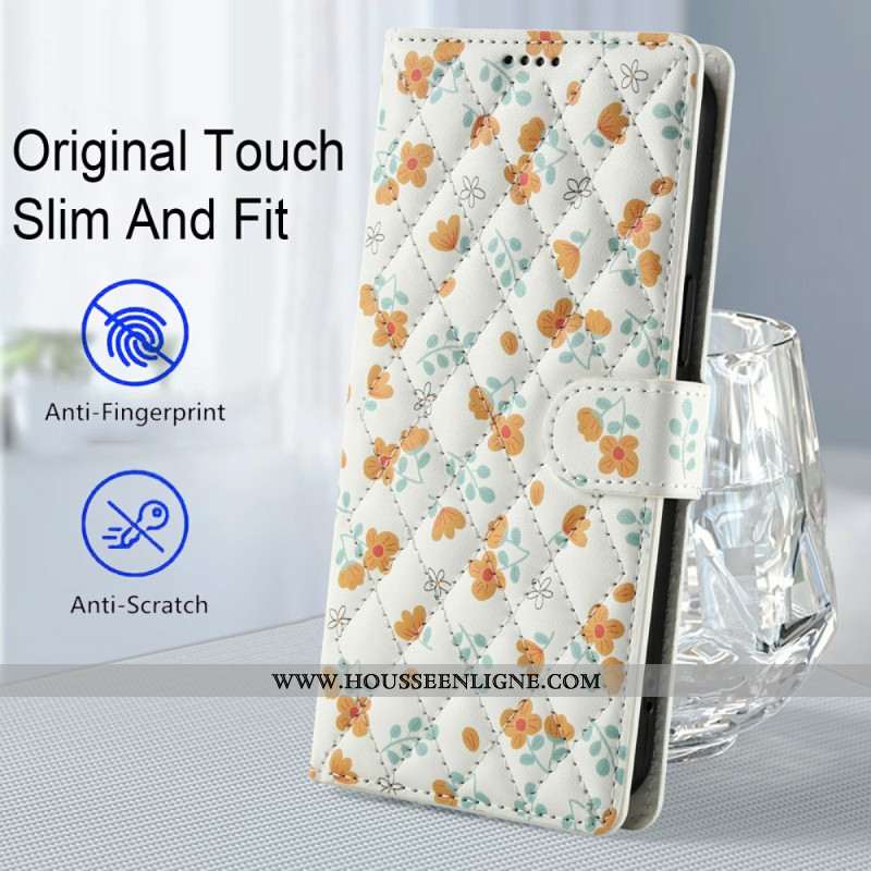 Housse Xiaomi Redmi Note 15 5G / 4G / Poco M8 5G Fleurettes à Lanière