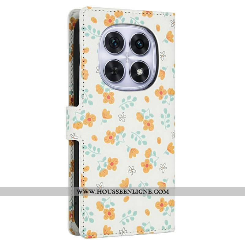 Housse Xiaomi Redmi Note 15 5G / 4G / Poco M8 5G Fleurettes à Lanière