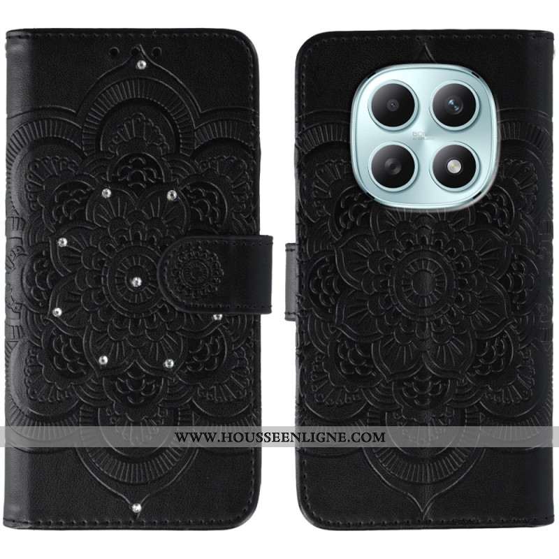 Housse Xiaomi Redmi Note 15 5G / 4G / Poco M8 5G Mandala et Strass