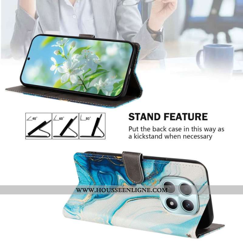 Housse Xiaomi Redmi Note 15 5G / 4G / Poco M8 5G Marbre Bleu