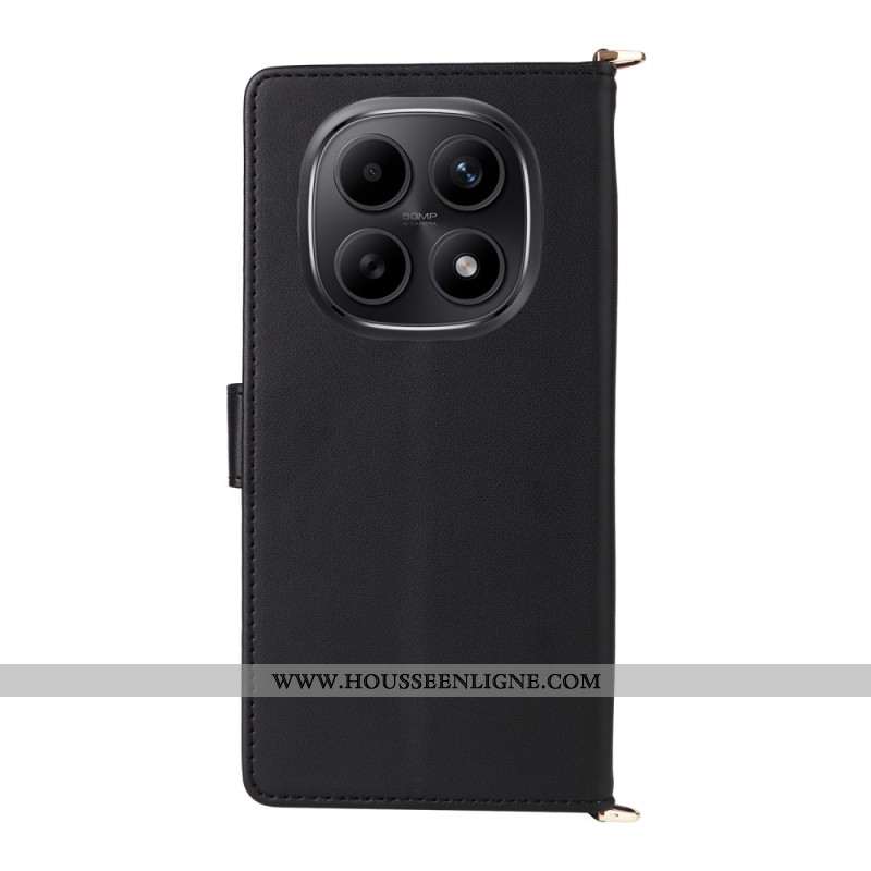 Housse Xiaomi Redmi Note 15 5G / 4G / Poco M8 5G Matelassée avec Bandoulière et Lanière