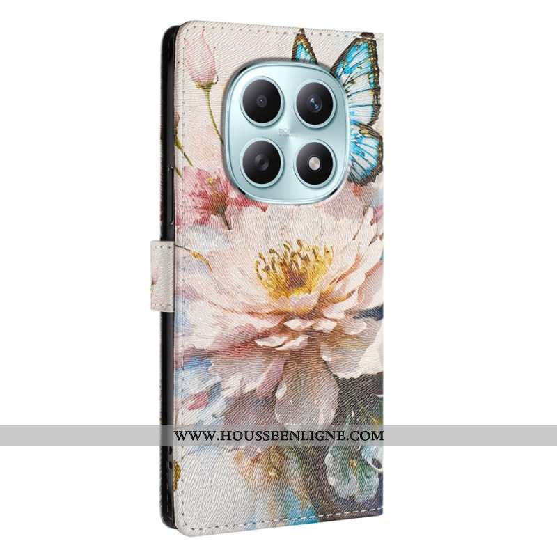 Housse Xiaomi Redmi Note 15 5G / 4G / Poco M8 5G Papillon et Fleurs