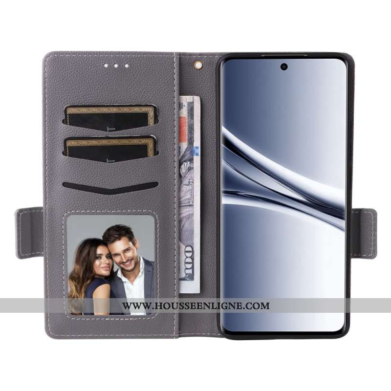 Housse Xiaomi Redmi Note 15 5G / 4G / Poco M8 5G Texture Litchi à Lanière