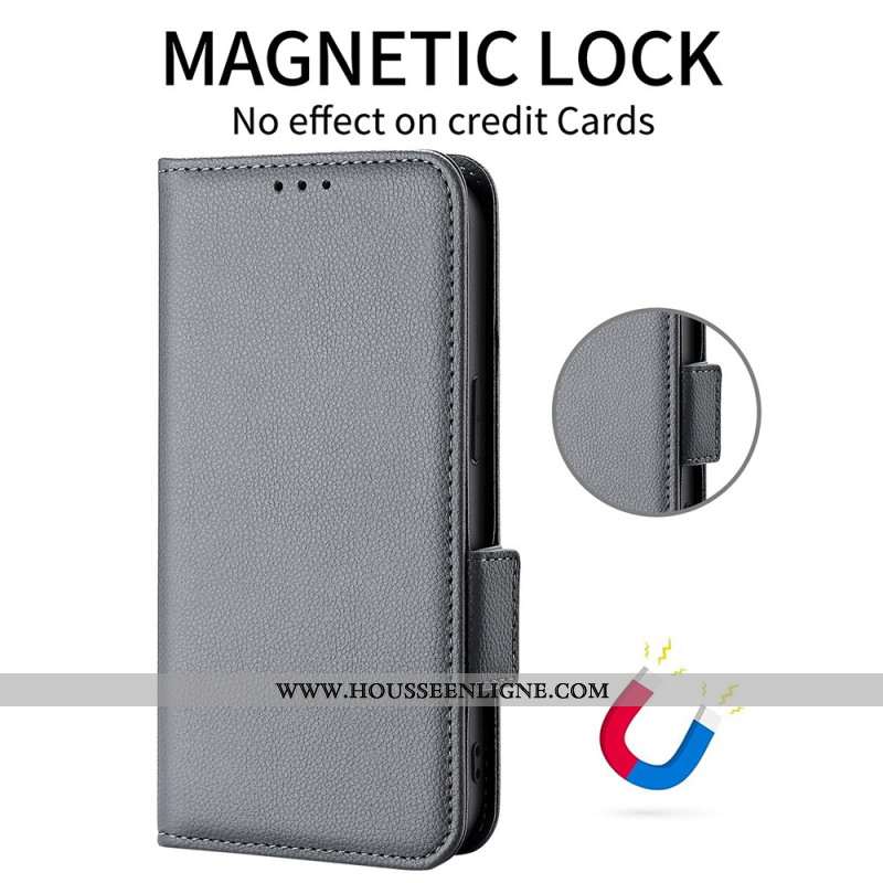 Housse Xiaomi Redmi Note 15 5G / 4G / Poco M8 5G Texture Litchi à Lanière