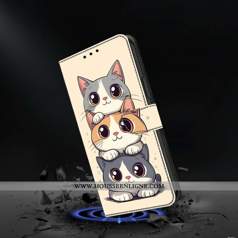 Housse Xiaomi Redmi Note 15 5G Chats Empilés