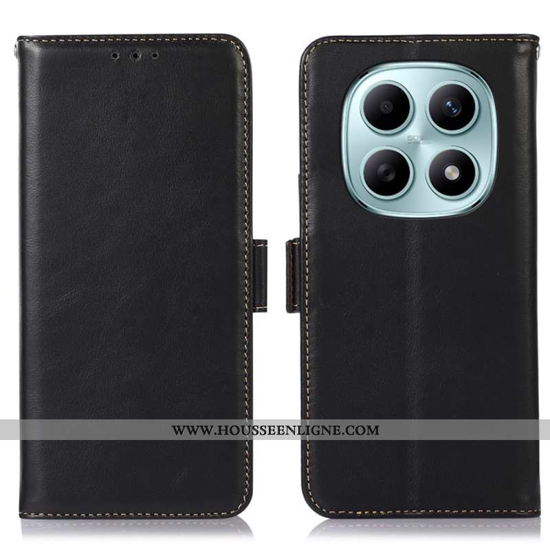 Housse Xiaomi Redmi Note 15 5G / Poco M8 5G Blocage RFID Vrai Cuir