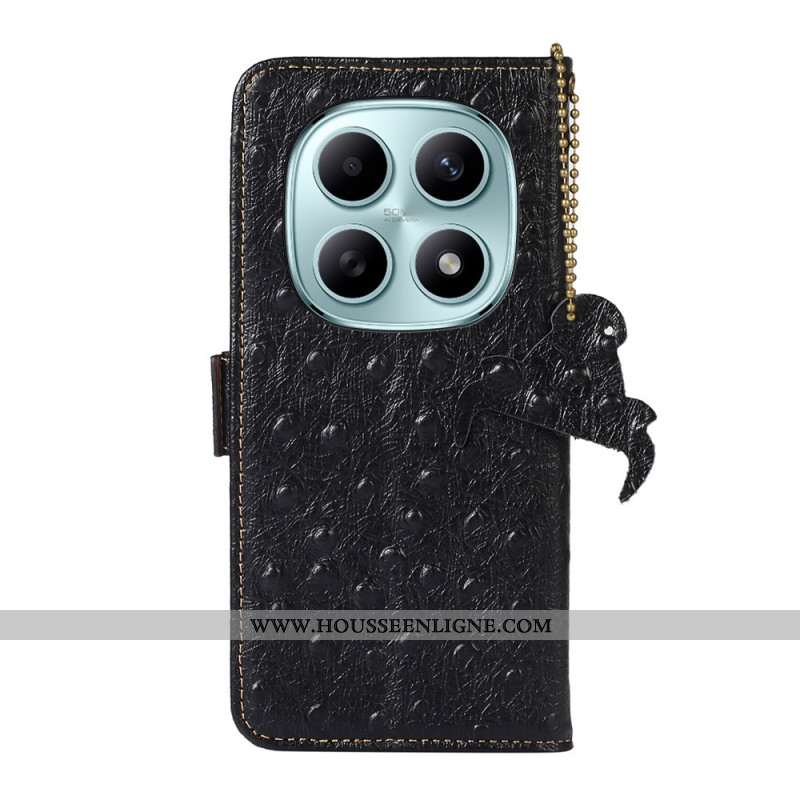 Housse Xiaomi Redmi Note 15 5G / Poco M8 5G Blocage RFID et Cuir Véritable