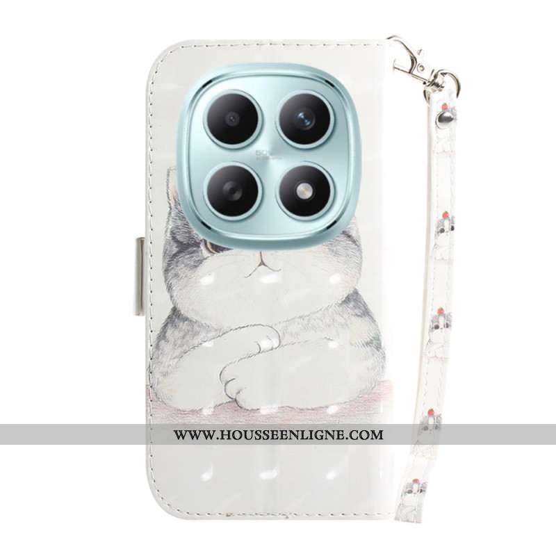 Housse Xiaomi Redmi Note 15 5G / Poco M8 5G Chat Mignon à Lanière