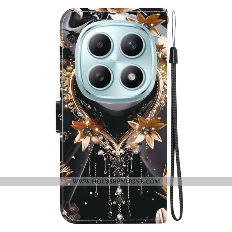 Housse Xiaomi Redmi Note 15 5G / Poco M8 5G Cœur Noir et Or